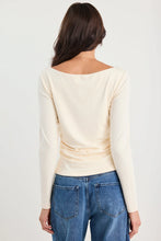 Load image into Gallery viewer, Alley Buttermilk Rib Boat Neck Top
