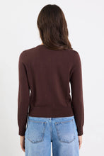 Load image into Gallery viewer, Autograph Chocolate  Soft Fine Gauge Crewneck Cardi
