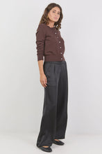 Load image into Gallery viewer, Grandeur  Black Satin Elastic Back Wide Leg Pant
