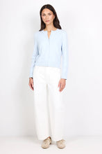 Load image into Gallery viewer, Autograph Ice Blue Fine Gauge Crewneck Cardigan
