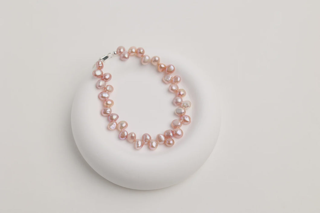 SS Freshwater Pearl Bracelet Pink