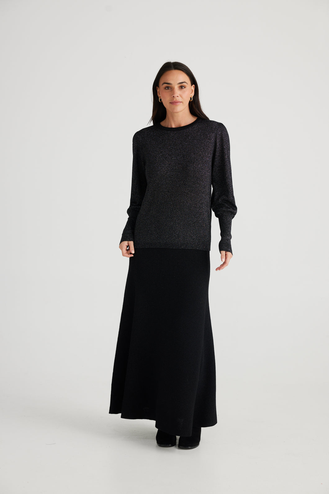 Domenica Knit Top: Black