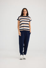Load image into Gallery viewer, Rosalie Tee Navy Multi Stripe
