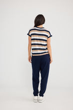 Load image into Gallery viewer, Rosalie Tee Navy Multi Stripe
