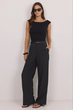 Load image into Gallery viewer, Charmed Soft Black Wide Leg Pant
