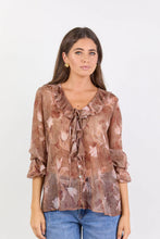 Load image into Gallery viewer, Bohemian Ochre Floral Blouse
