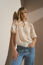 Load image into Gallery viewer, Closure Ivory Sheer High Neck SS Top
