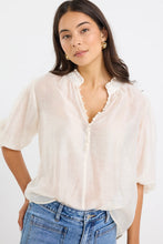 Load image into Gallery viewer, Closure Ivory Sheer High Neck SS Top
