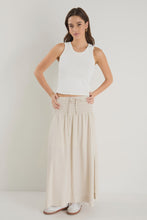 Load image into Gallery viewer, Byron NaturalLinen Shirred Waist Maxi Skirt
