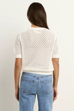 Load image into Gallery viewer, Dapple Ivory Boxy Knit Lace Tee
