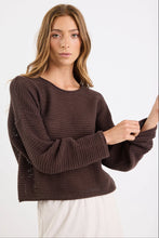 Load image into Gallery viewer, Dawn Soft Chocolate Crochet Knit
