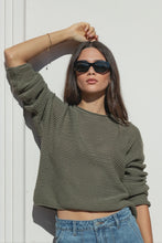 Load image into Gallery viewer, Dawn Soft Khaki Crochet Knit
