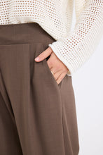 Load image into Gallery viewer, Instinctive Chocolate Twill Wide Leg Pant
