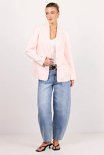 Load image into Gallery viewer, Diploma Soft Pink Linen Two Button Vent Sleeve Blazer
