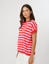 Load image into Gallery viewer, Gwen Tee Pink/Red Stripe
