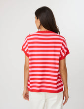 Load image into Gallery viewer, Gwen Tee Pink/Red Stripe
