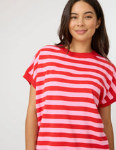 Load image into Gallery viewer, Gwen Tee Pink/Red Stripe
