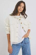 Load image into Gallery viewer, Echo Ecru Patch Pocket Denim Jacket / Ecru
