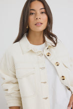 Load image into Gallery viewer, Echo Ecru Patch Pocket Denim Jacket Ecru
