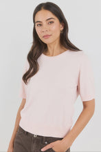 Load image into Gallery viewer, Edition Blush Crewneck Cashmere Knit Tee
