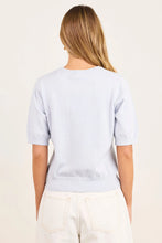 Load image into Gallery viewer, Edition Ice Blue Crewneck Cashmere Knit Tee
