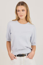 Load image into Gallery viewer, Edition Ice Blue Crewneck Cashmere Knit Tee
