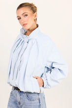 Load image into Gallery viewer, Element Ice Blue Funnel Neck Bomber Jacket
