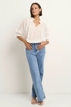 Load image into Gallery viewer, Expedition Ivory Ramie Shirred Neck Top
