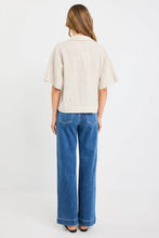 Load image into Gallery viewer, Fasten Natural Linen Tie Front Shirt Natural

