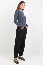 Load image into Gallery viewer, Groove Charcoal Long Sleeve Knit Top
