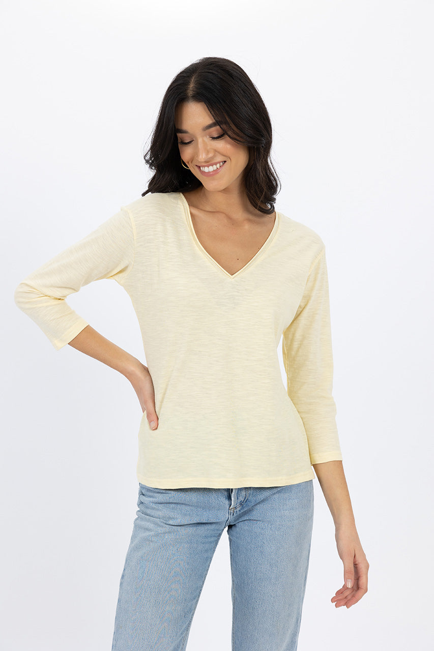 Stella V-Neck Lemon