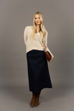 Load image into Gallery viewer, Edit Denim Skirt Dark Blue
