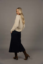 Load image into Gallery viewer, Edit Denim Skirt Dark Blue
