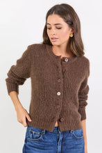 Load image into Gallery viewer, Highlight Chocolate Mohair Blend Cardigan
