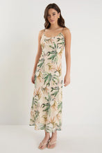Load image into Gallery viewer, Hologram Palm Breeze Bias Slip Midi Dress
