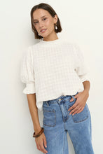 Load image into Gallery viewer, Influential Ivory Textured High Neck Top
