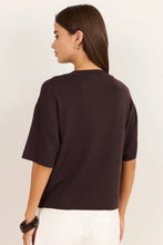Load image into Gallery viewer, Intrepid Chocolate Relaxed Knit Tee
