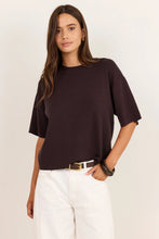 Load image into Gallery viewer, Intrepid Chocolate Relaxed Knit Tee
