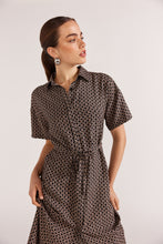 Load image into Gallery viewer, Lexi Midi Shirt Dress: Geometric
