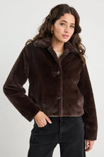Load image into Gallery viewer, Lodge Chocolate Faux Fur Jacket
