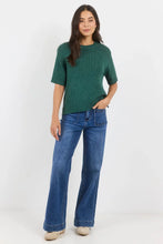 Load image into Gallery viewer, Loveable Petrol Tape Yarn Knit Tee - Petrol
