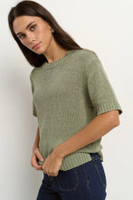 Load image into Gallery viewer, Loveable Sage Tape Yarn Knit Tee
