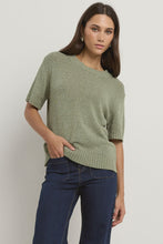 Load image into Gallery viewer, Loveable Sage Tape Yarn Knit Tee
