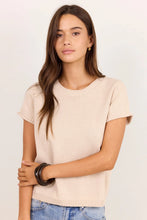 Load image into Gallery viewer, Lunar Stone Crewneck Rib Cuff Detail Tee
