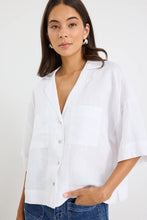 Load image into Gallery viewer, Meander White Linen Boxy SS Shirt
