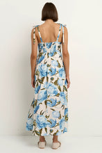 Load image into Gallery viewer, Nimbus Blue Vintage Floral Tie Strap Maxi
