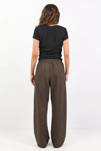 Load image into Gallery viewer, Instinctive Dark Chocolate Wide Leg Elastic Back Pant

