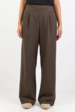 Load image into Gallery viewer, Instinctive Dark Chocolate Wide Leg Elastic Back Pant
