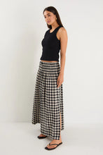 Load image into Gallery viewer, Cheerful Black Gingham Shirred Waist Maxi Skirt
