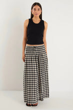 Load image into Gallery viewer, Cheerful Black Gingham Shirred Waist Maxi Skirt
